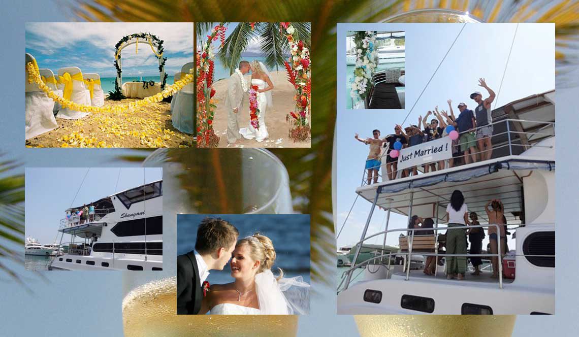 weddings on the beach our on board the yacht shangani in phuket thailand